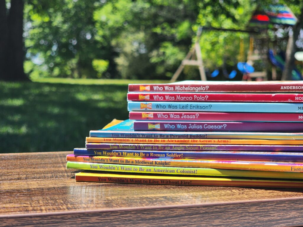 Leaving books accessible so kids can re-read them.