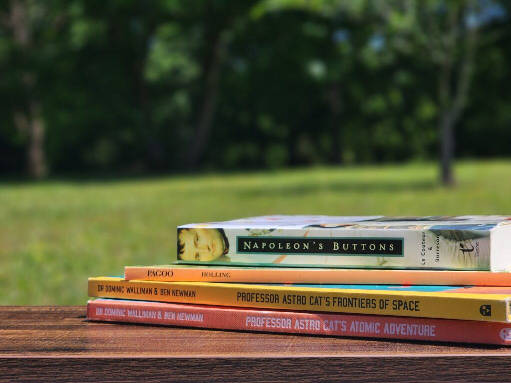 Science books for homeschooling.